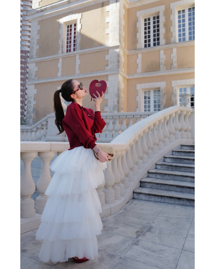 パリレイヤードチュールスカート