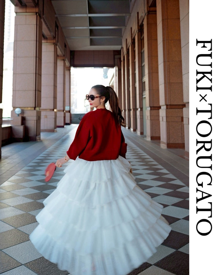 パリレイヤードチュールスカート