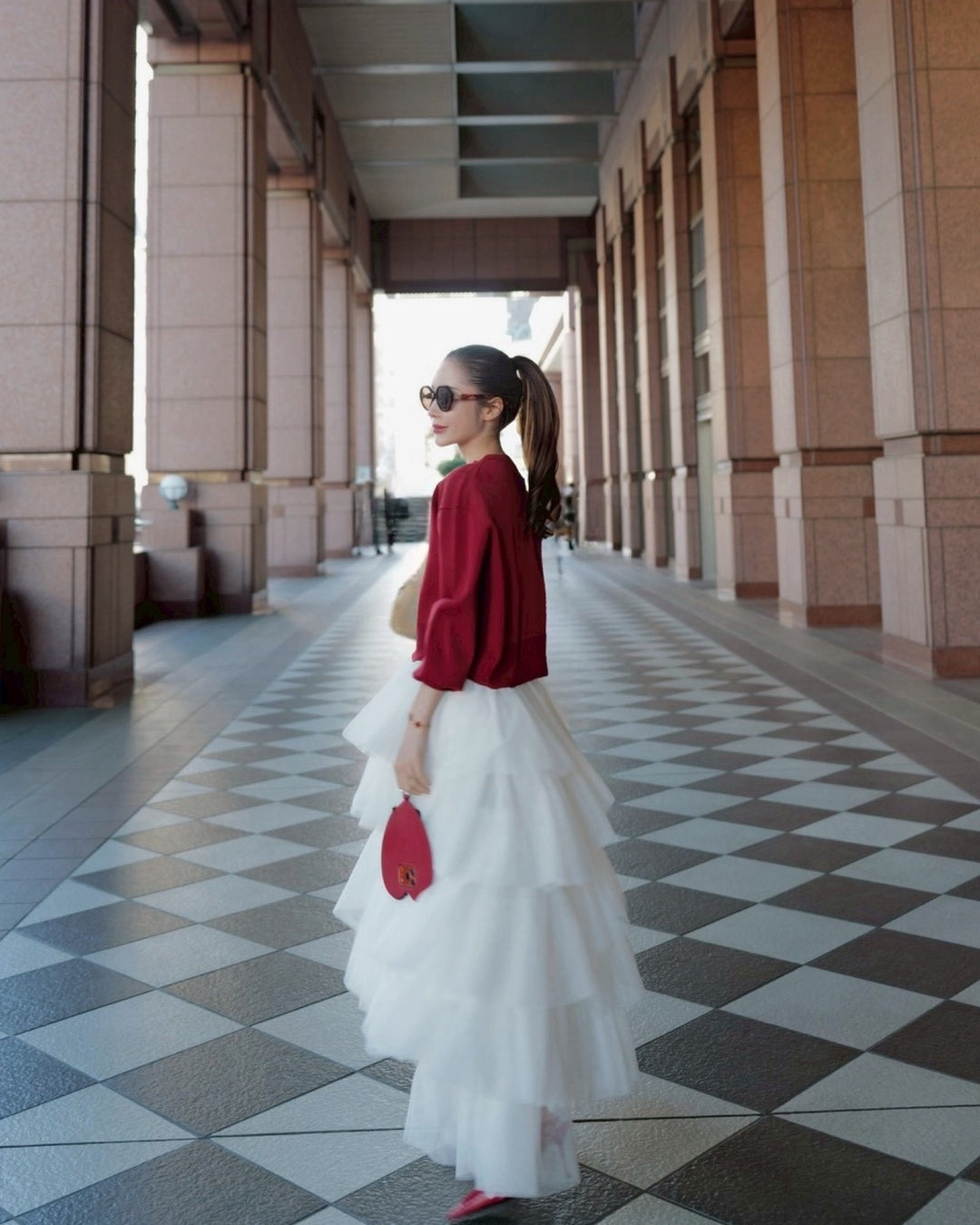 パリレイヤードチュールスカート