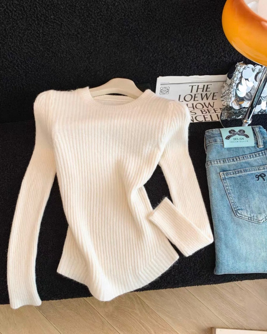 パールケープニットトップス