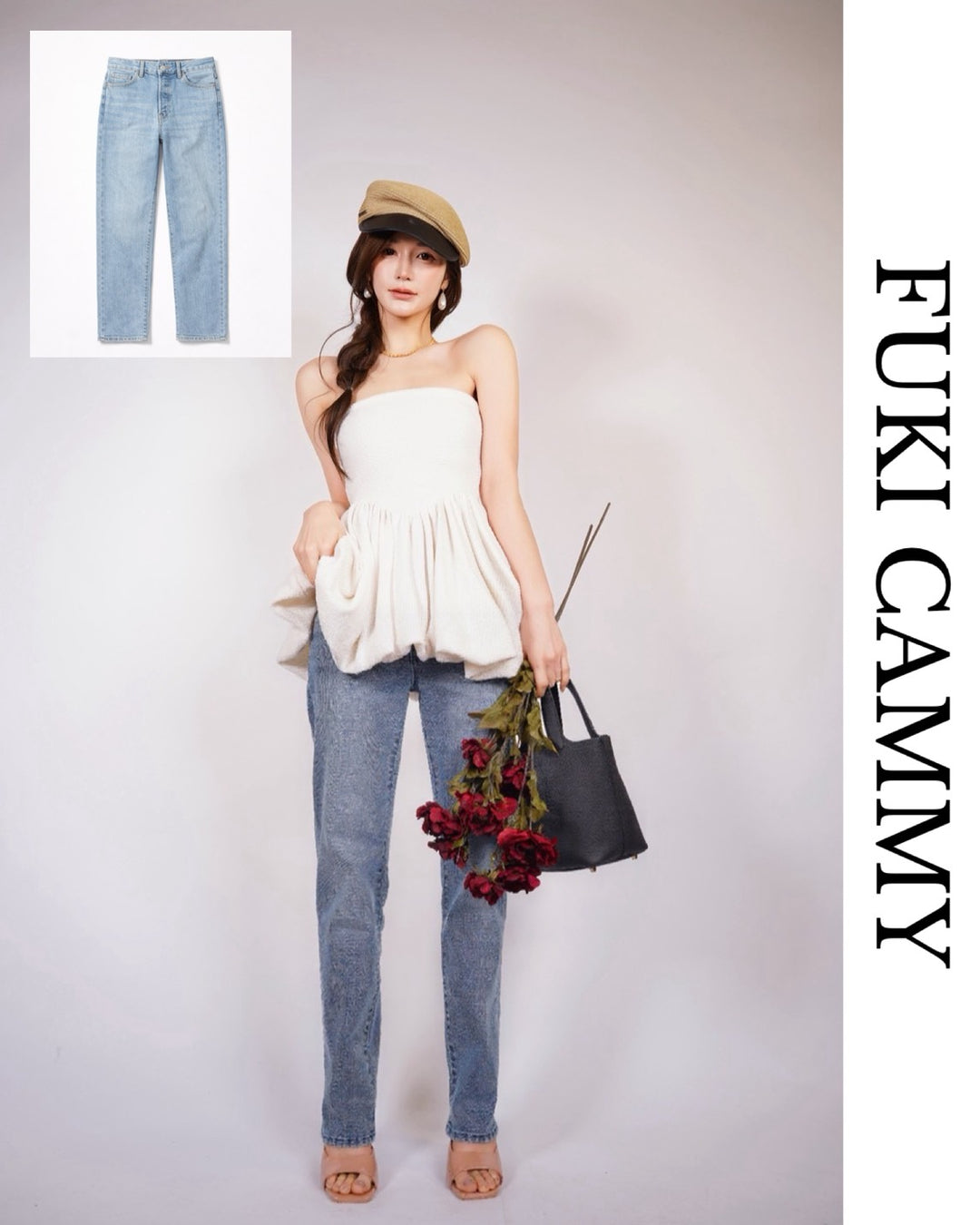 【4月中旬】Leg Line stretch straight Denim