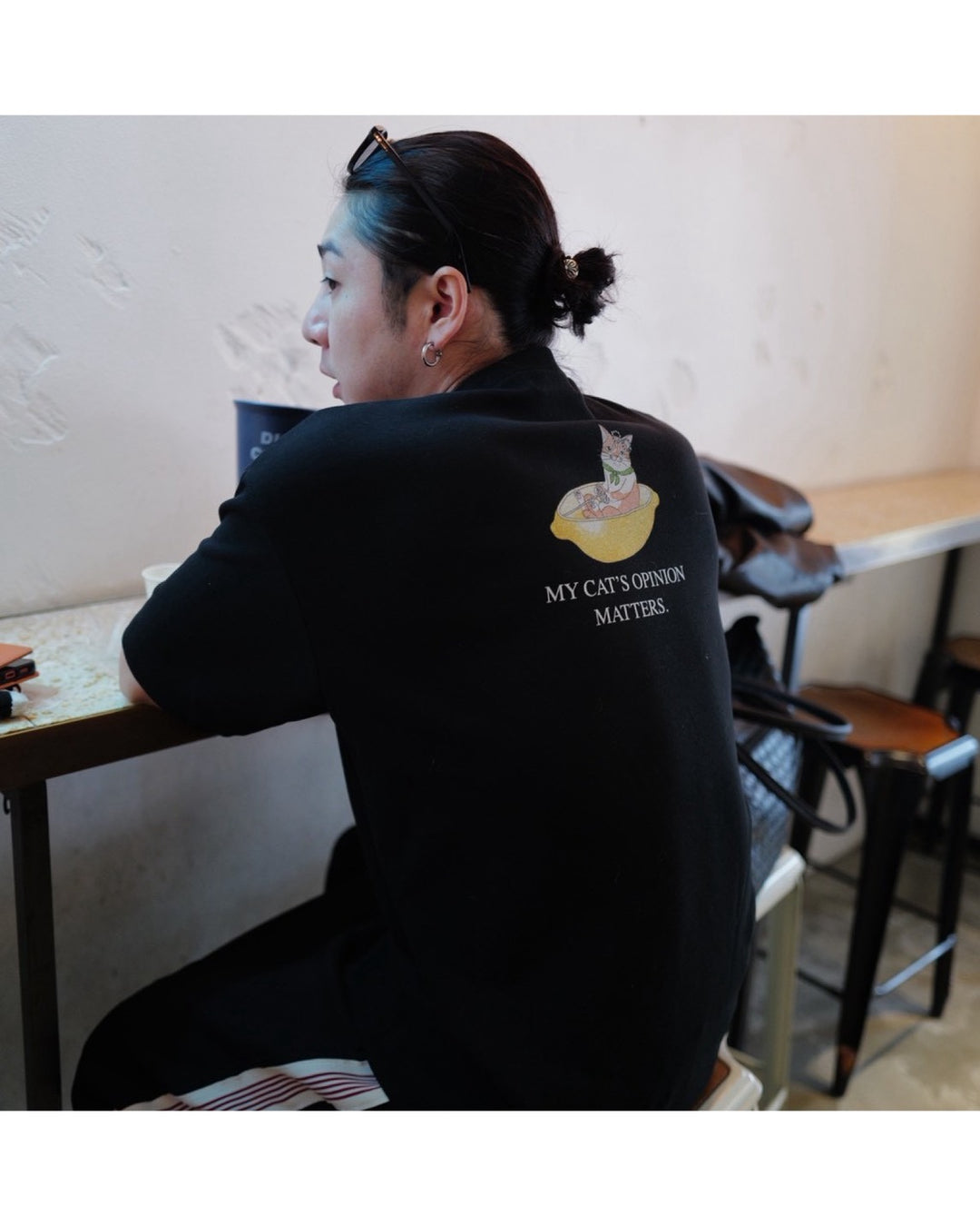 【即日発送】Cat Bath Back Print Tee