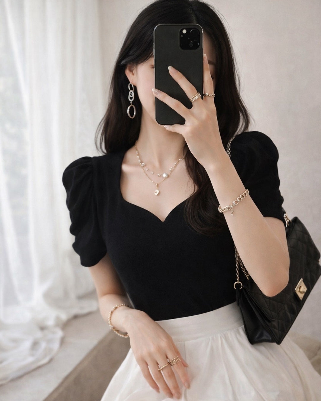 スクエアネックTシャツ（半袖）