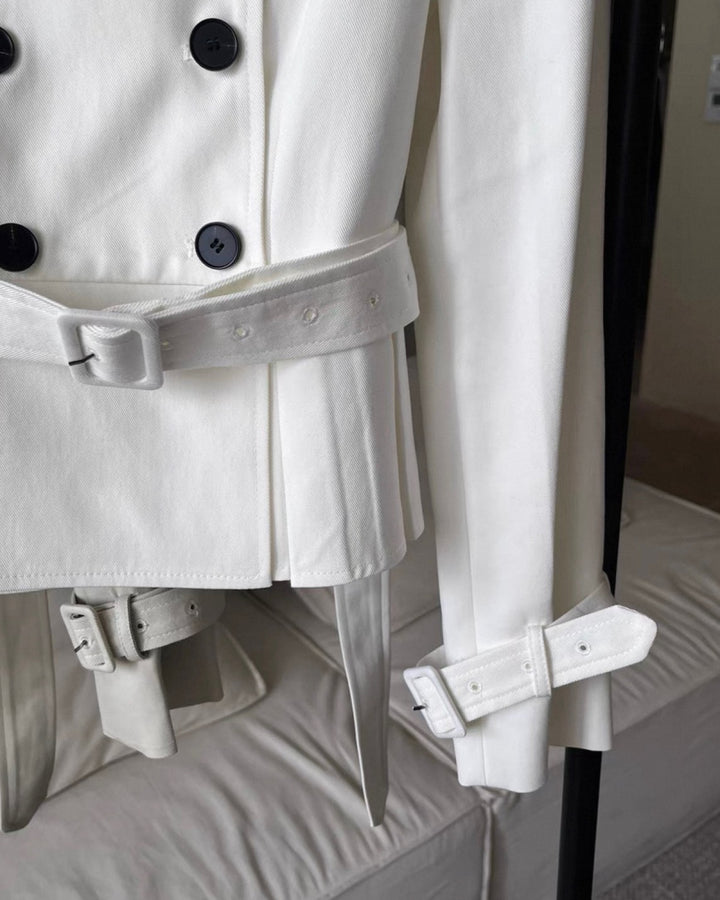 ワイドカラーウエストシェイプジャケット