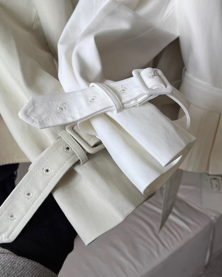 ワイドカラーウエストシェイプジャケット