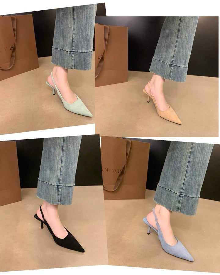 スリムスリングバックパンプス