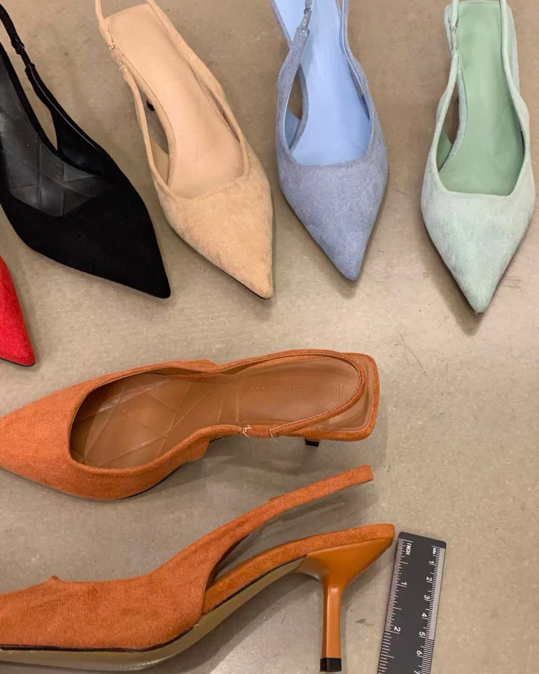 スリムスリングバックパンプス