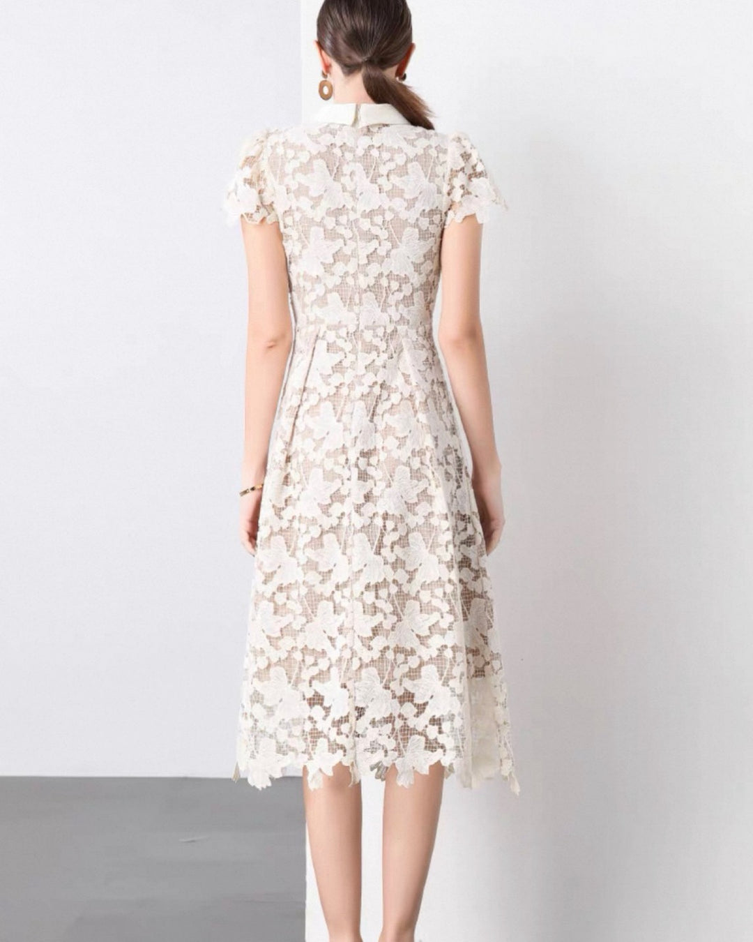 クラシカルレースプリーツワンピース