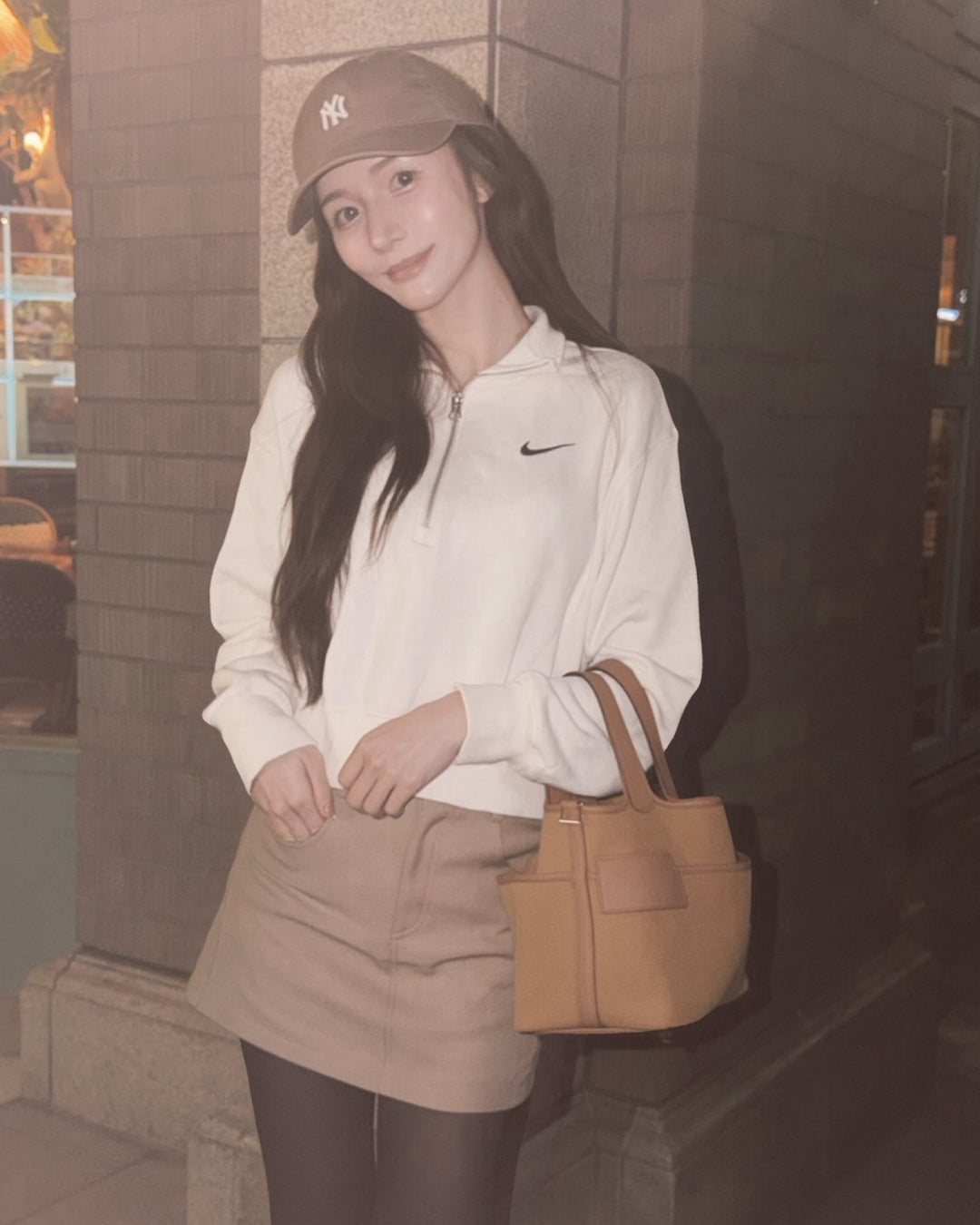 インナー付きフィットミニスカート