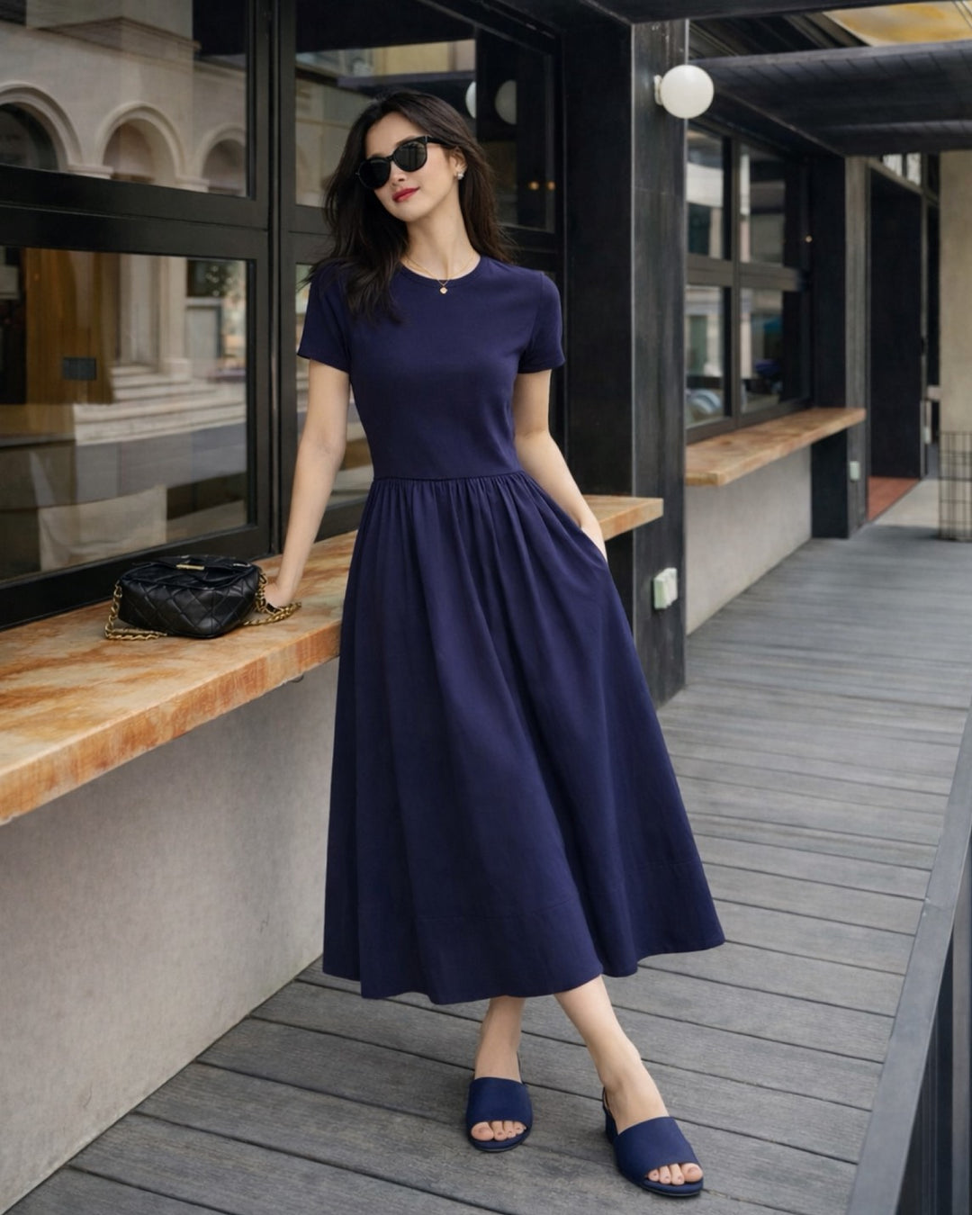 フィット＆フレアワンピース