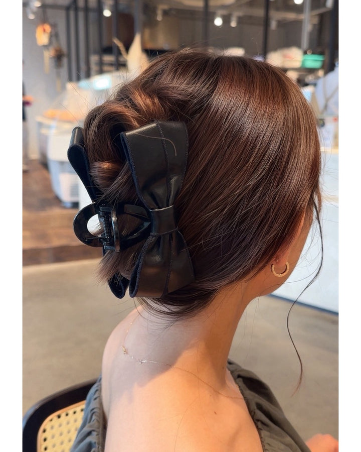 【ホワイト即日発送】リボンヘアクリップ