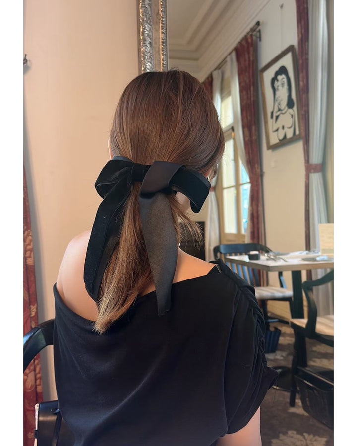 【即日発送】バイカラーベルベットヘアリボン