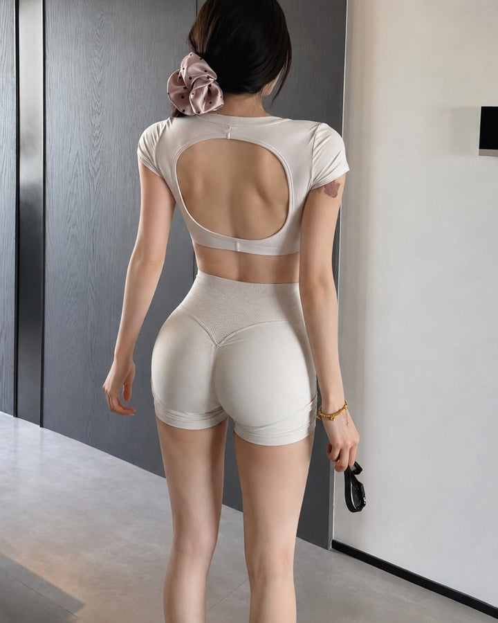 美尻シームレスショートレギンス