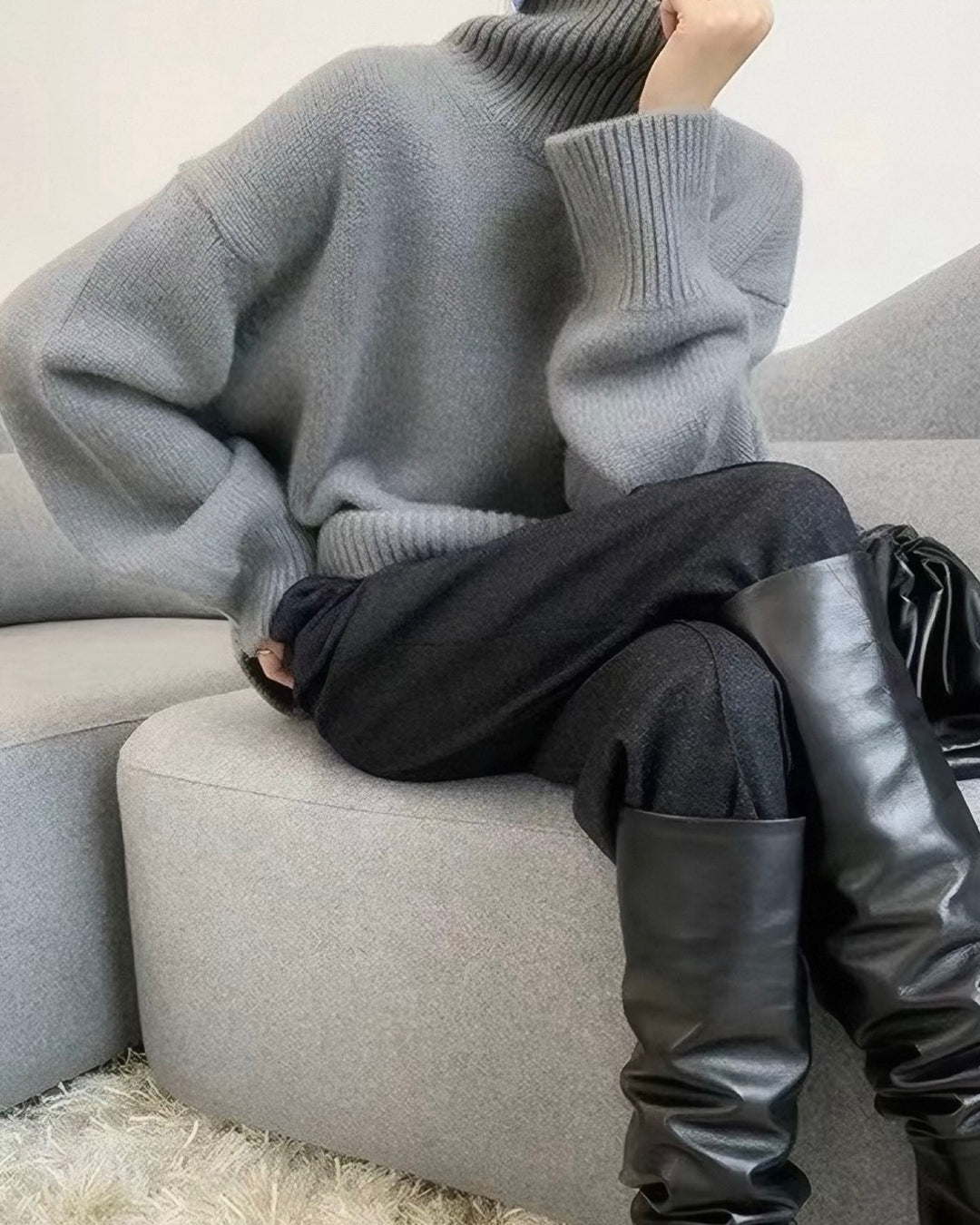 リラックスタートルニット