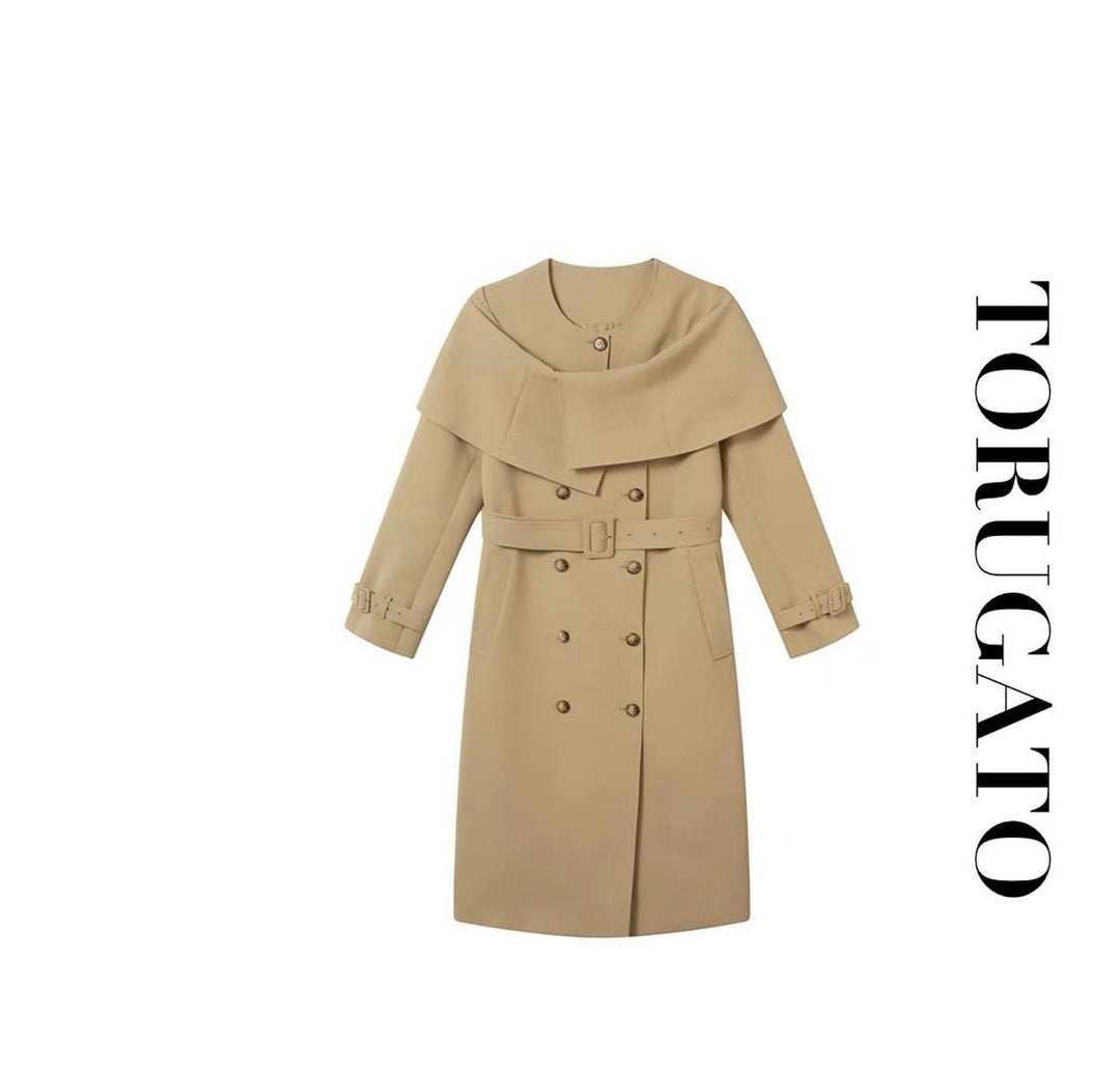 オフショルダートレンチコート