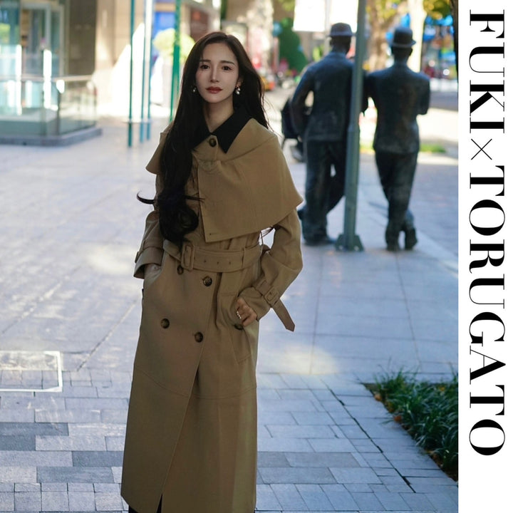 オフショルダートレンチコート