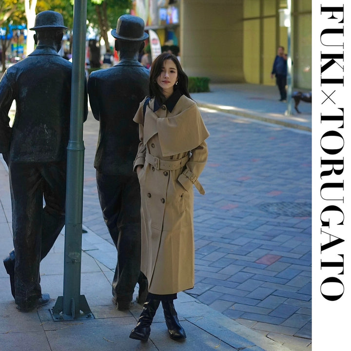 オフショルダートレンチコート