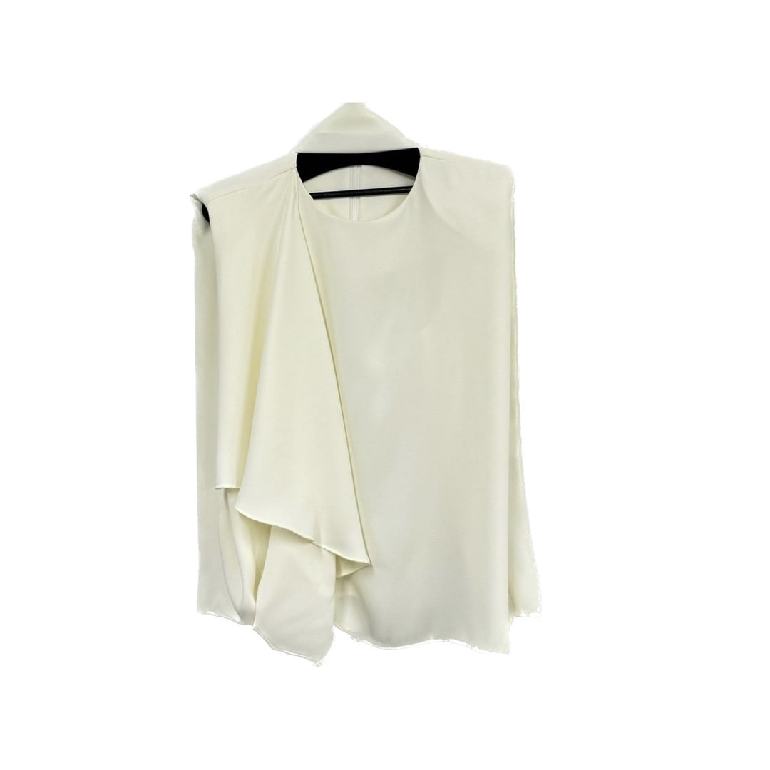 【3月末発送】Matte satin blouse with stole