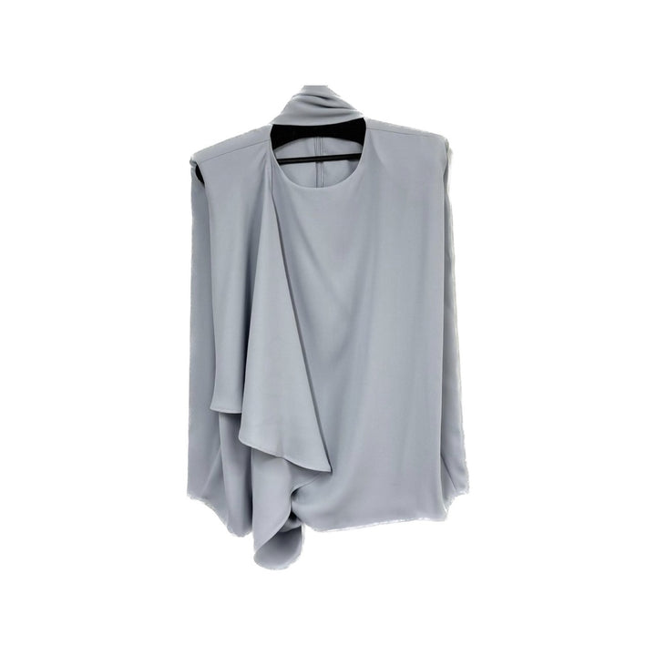 【3月末発送】Matte satin blouse with stole