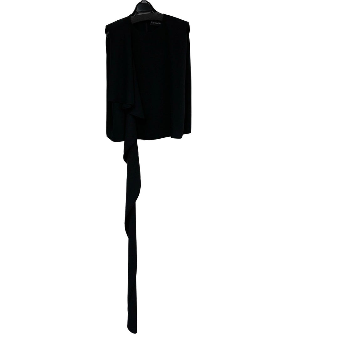 【3月末発送】Matte satin blouse with stole