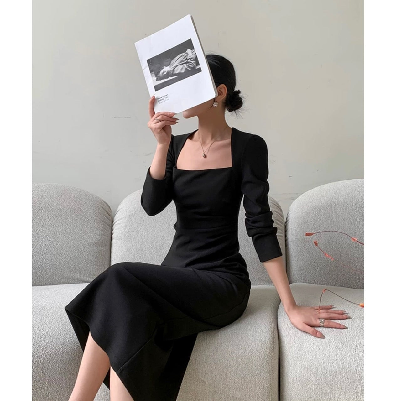 Mブラック即日発送】スクエアネックタイトワンピース – TORUGATO