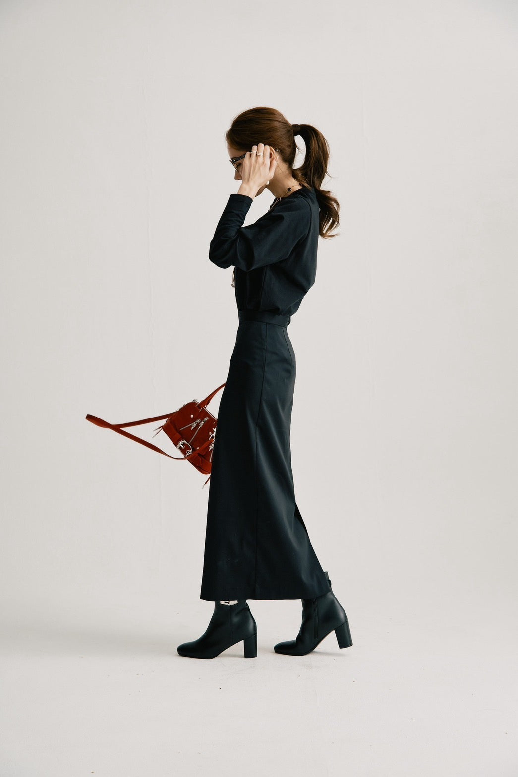 【即日発送】Multi-ribbonskirt