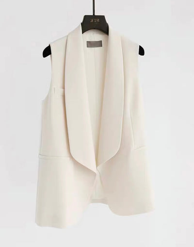 [Off-white M same day shipping] Shawl collar gilet