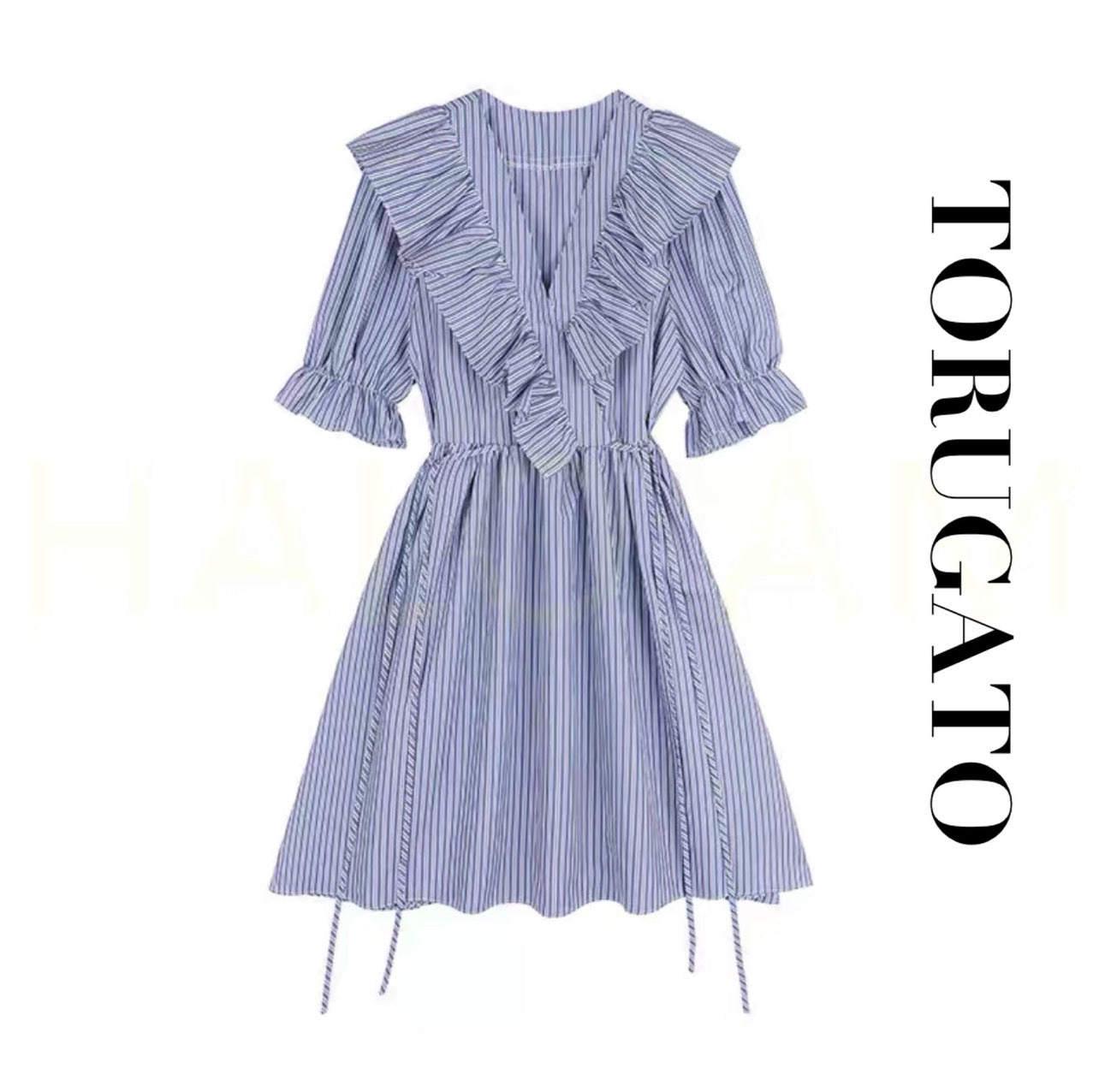 [M size same day shipping] Asymmetrical frilly tunic