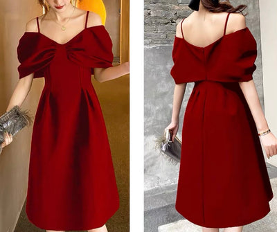 Off shoulder dress dress [Dress up]