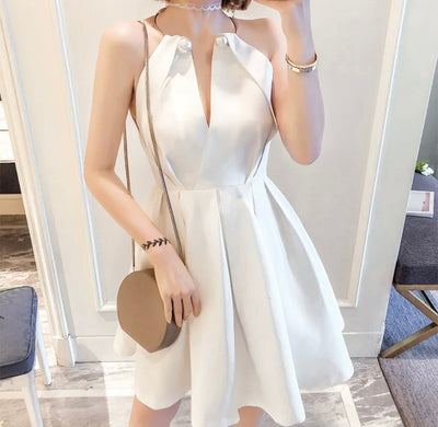 off shoulder dress with pearl neck