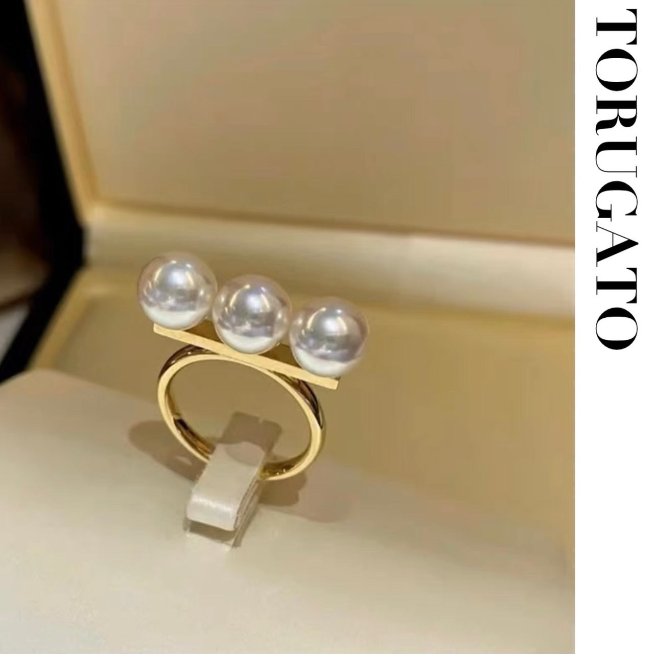 [Same day delivery] 3-stage pearl ring