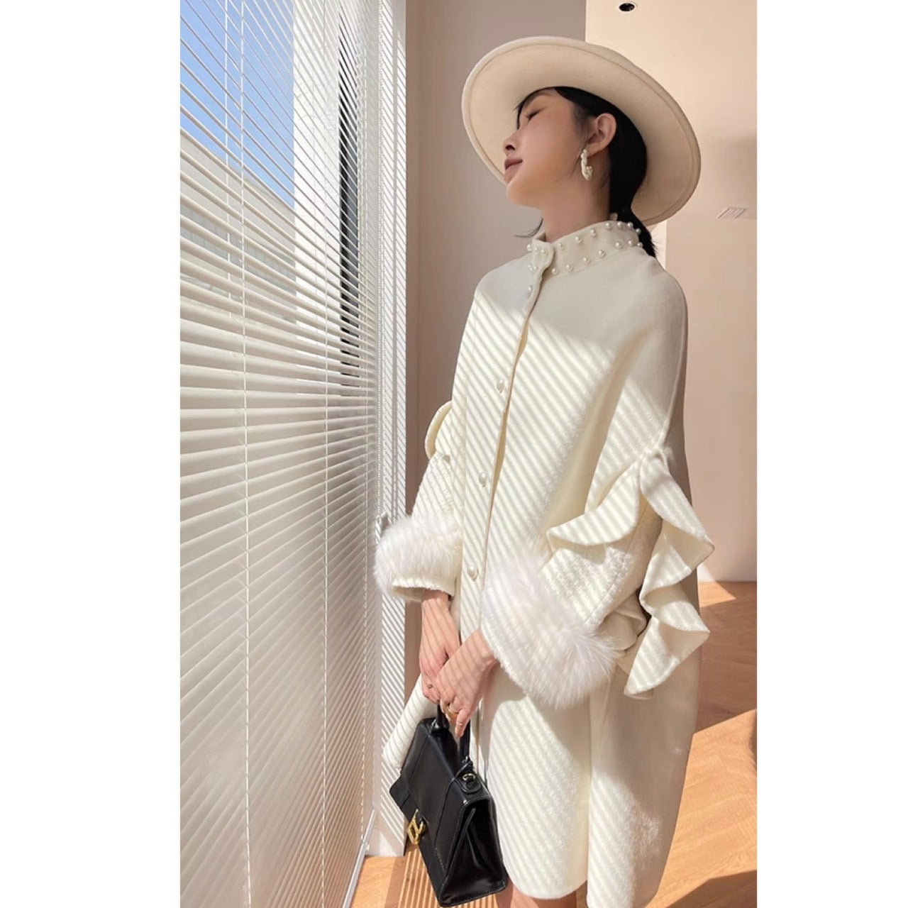 Sサイズ即日発送】パール釦ポンチョコート – TORUGATO