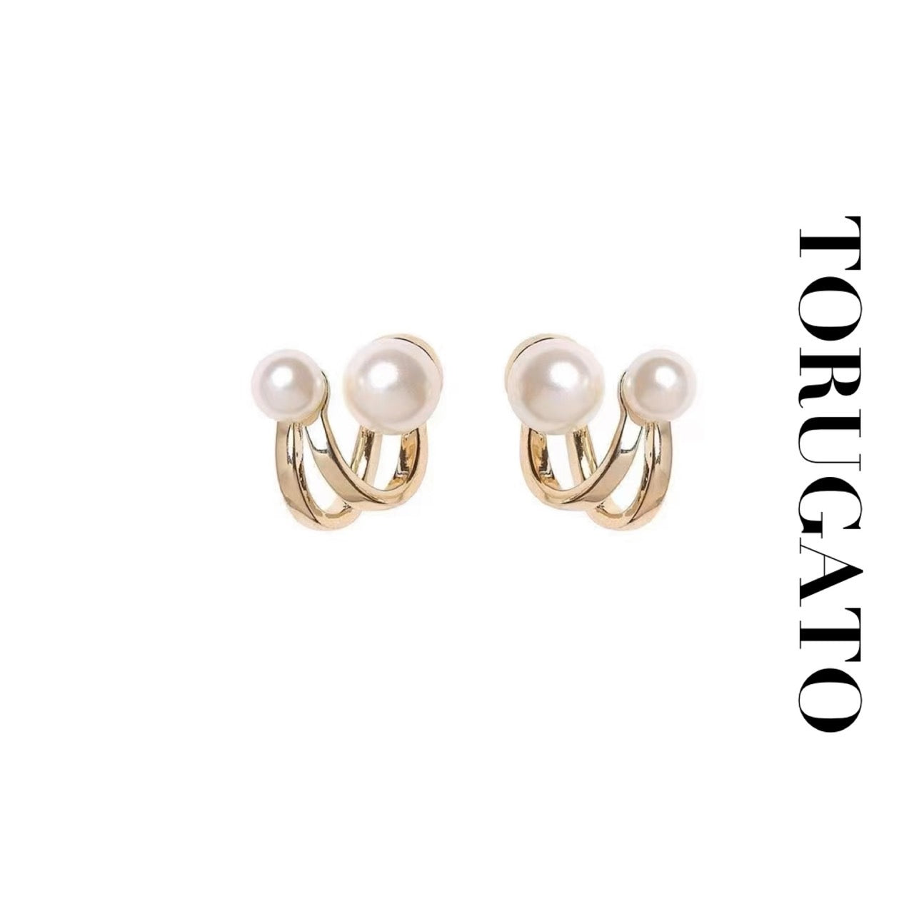 [Immediate shipment] Round pearl earrings (925 silver)