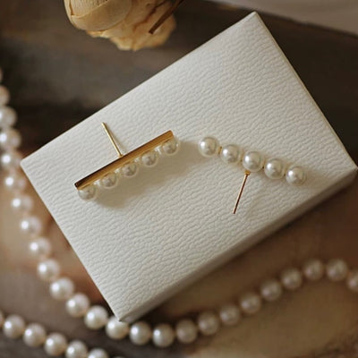 [Same day shipping] 5-tier pearl earrings