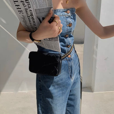 denim jumpsuit