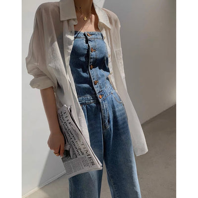 denim jumpsuit